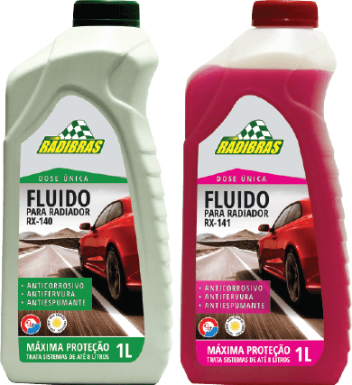 Fluido para Radiador Concentrado Verde e Rosa